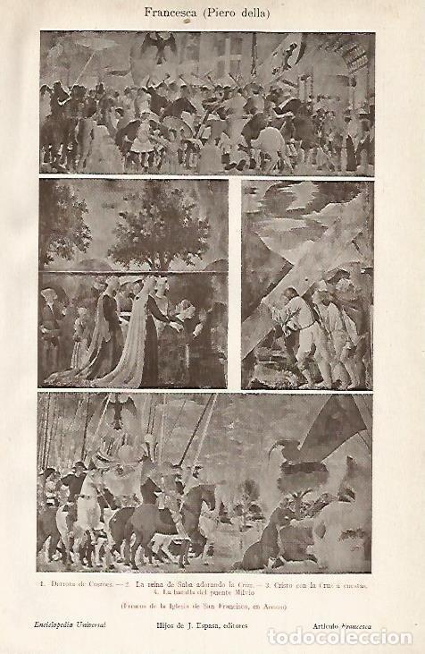 Postais: LAMINA ESPASA 3468: Frescos de Piero della Francesca en Arezzo Italia - Varios Autores