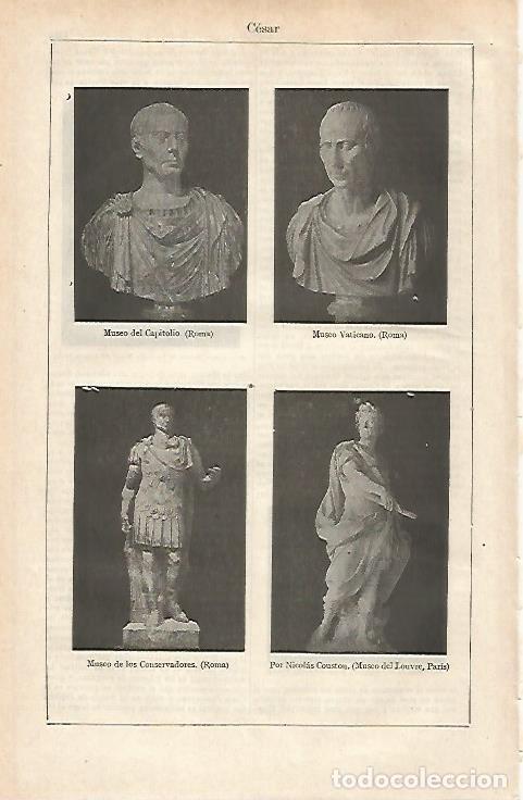 Postales: LAMINA ESPASA 32553: Bustos de Julio Cesar - Varios