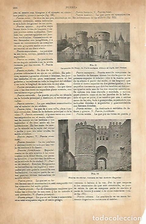 Postcards: LAMINA ESPASA 3736: Puerta de Buey en Paris y Puerta de la Ciudad de Segovia - Varios Autores