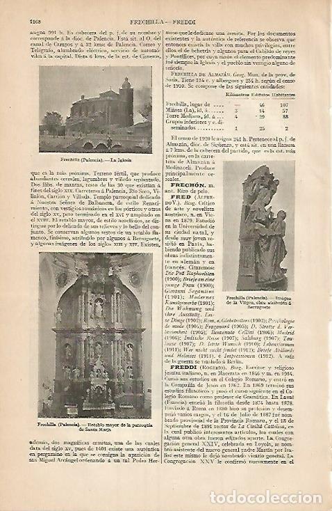 Postais: LAMINA ESPASA 3506: Vistas de Frechilla Palencia - Varios Autores
