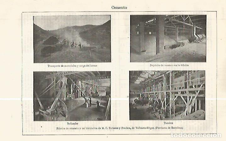 Postales: LAMINA ESPASA 32482: Fabrica de cemento Butsems en Sitges, Barcelona - Varios