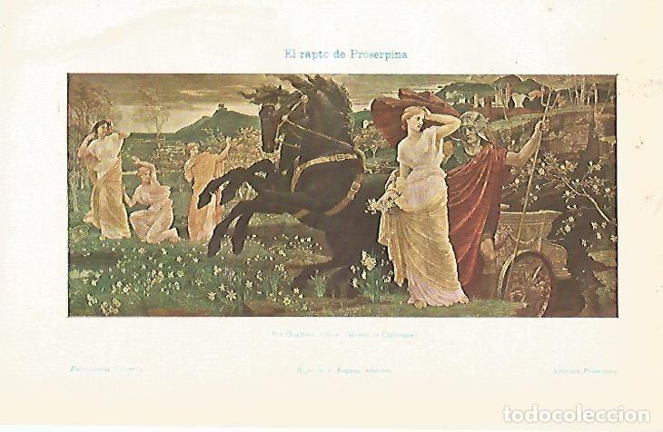 Postales: LAMINA ESPASA 3658: El rapto de Proserpina por Crane - Varios Autores