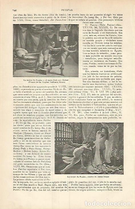 Postkarten: LAMINA ESPASA 3796: La mujer de Putifar por Rafael y por Tissot - Varios Autores