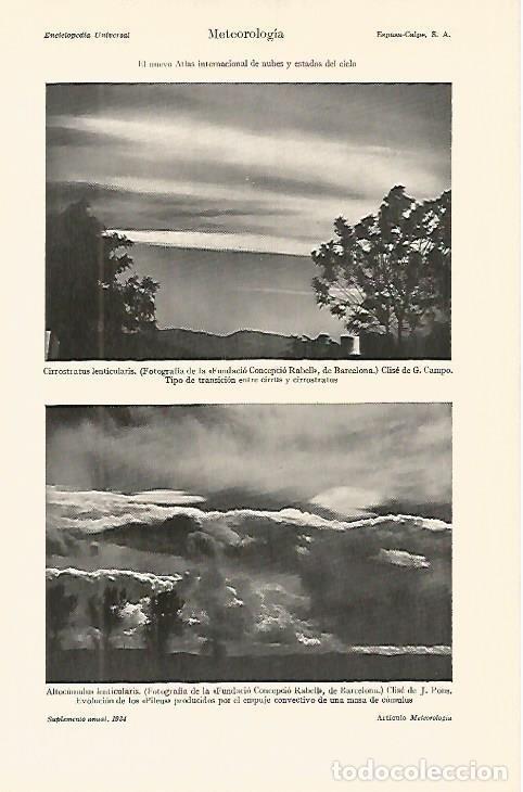 Postais: LAMINA DE ESPASA 360: Fotografias de Metereologia de la Fundacion Concepsio Rabell de Barcelona - Va