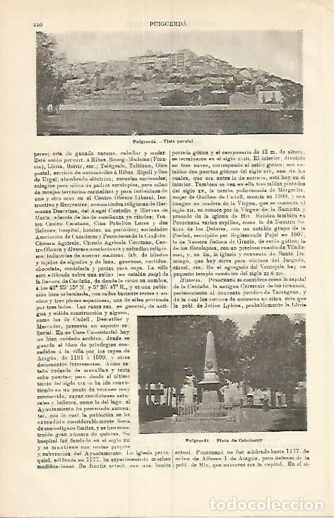 Postkarten: LAMINA ESPASA 3776: Vistas de Puigcerda Lleida - Varios Autores