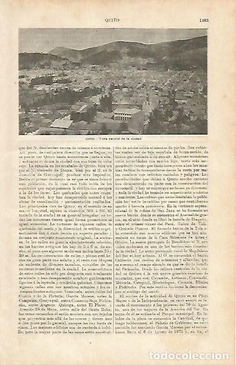 Postkarten: LAMINA ESPASA 3845: Vista parcial de Quito Ecuador - Varios Autores