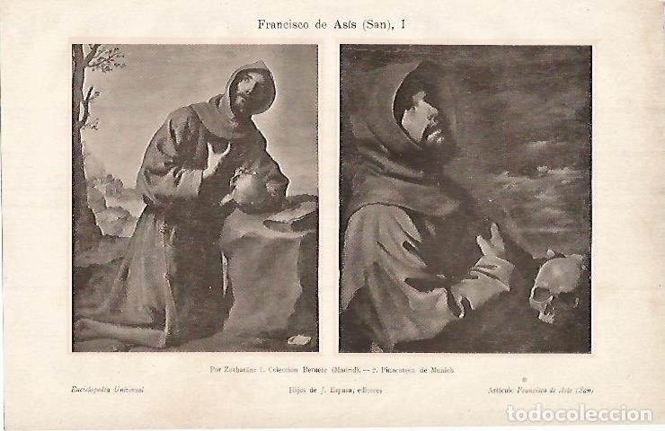 Postais: LAMINA ESPASA 3500: Francisco de Asis por Zurbaran - Varios Autores