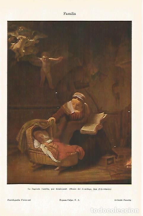 Cartoline: LAMINA ESPASA 32596: La Sagrada Familia, por Rembrandt - Varios