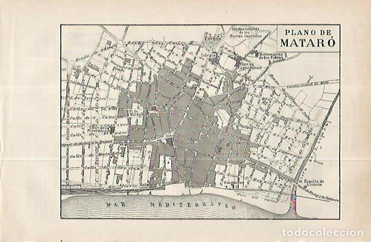 Postais: LAMINA ESPASA 32279: Plano de Mataro, Barcelona - Varios