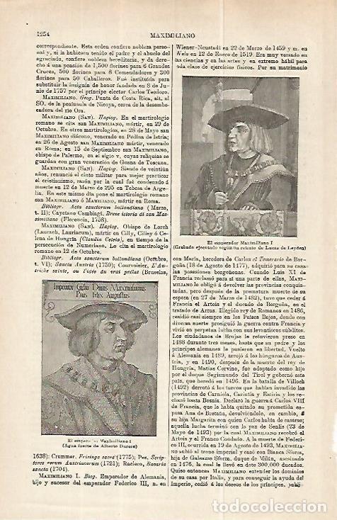Cartoline: LAMINA ESPASA 32306: El emperador Maximiliano I, por Durero y Leyden - Varios