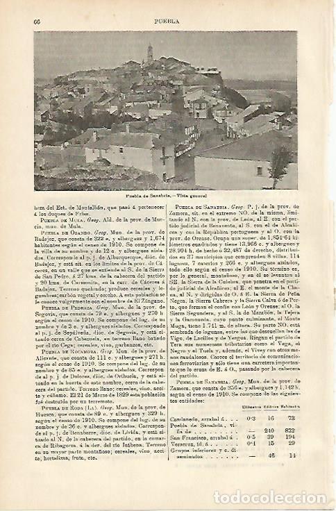 Cartes Postales: LAMINA ESPASA 3683: Vista general de Puebla de Sanabria Zamora - Varios Autores