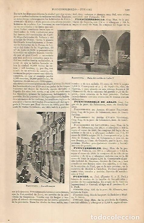 Cartoline: LAMINA ESPASA 3553: Vistas de Fuenterrabia Guipuzcoa - Varios Autores