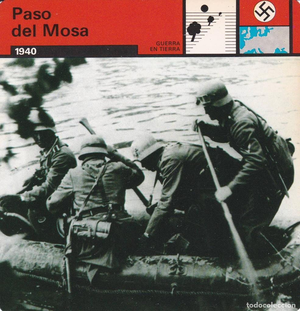 Postales: FICHA GUERRA EN TIERRA: PASO DEL MOSA. 1940 - NULL