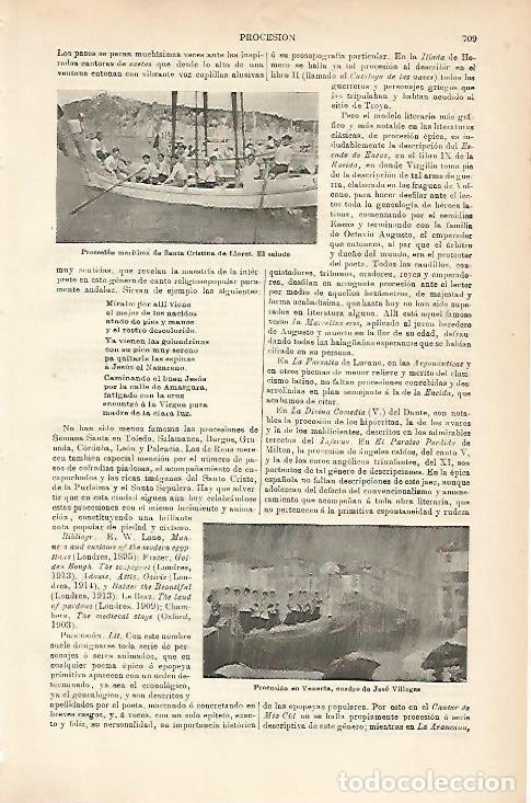 Cartes Postales: LAMINA ESPASA 3642: procesion maritima de Santa Cristina en Canet de Mar Barcelona - Varios Autores