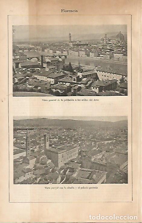 Postais: LAMINA ESPASA 3370: Vista general de Florencia - Varios Autores