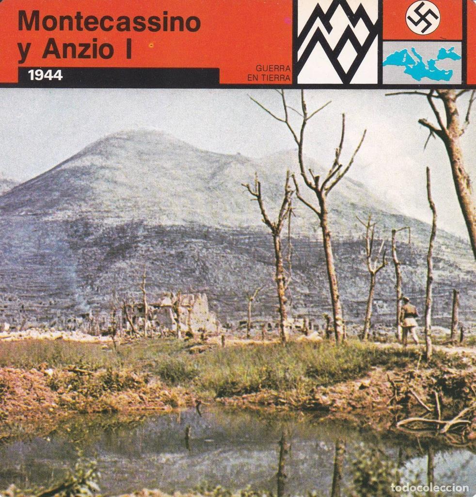 Postcards: FICHA GUERRA EN TIERRA: MONTECASSINO Y ANZIO I. 1944 - NULL