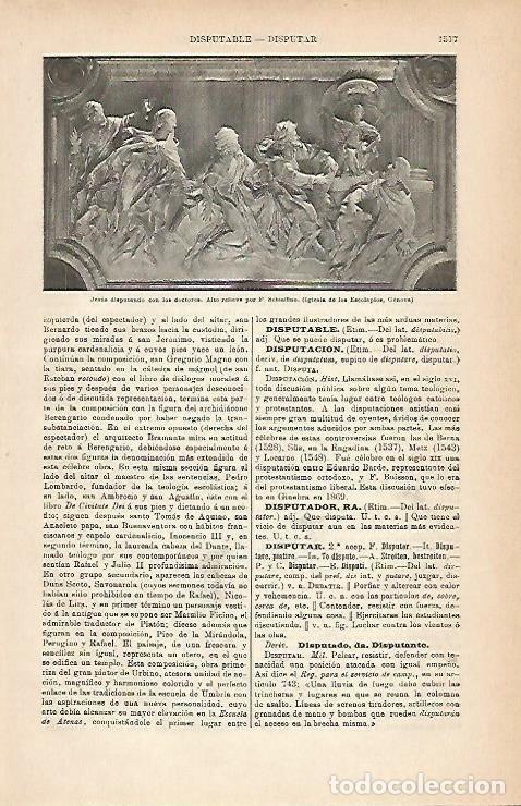 Postais: LAMINA ESPASA 3077: Jesus disputando con los doctores alto relieve de Schiaffino - Varios Autores