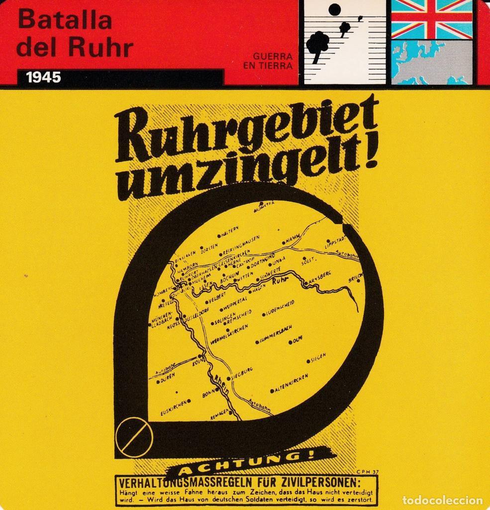 Cartes Postales: FICHA GUERRA EN TIERRA: BATALLA DE RUHR. 1945 - NULL