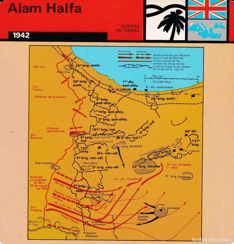 Cartes Postales: FICHA GUERRA EN TIERRA: ALAM HALFA. 1942 - NULL