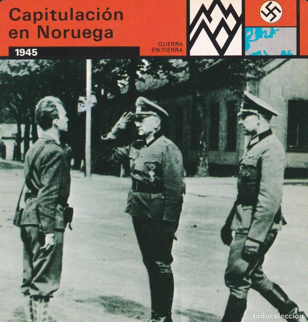 Cartes Postales: FICHA GUERRA EN TIERRA: CAPITULACION EN NORUEGA. 1945 - NULL