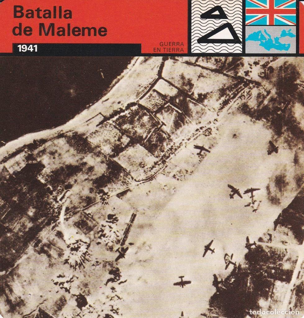 Cartes Postales: FICHA GUERRA EN TIERRA: BATALLA DE MALEME. 1941 - NULL
