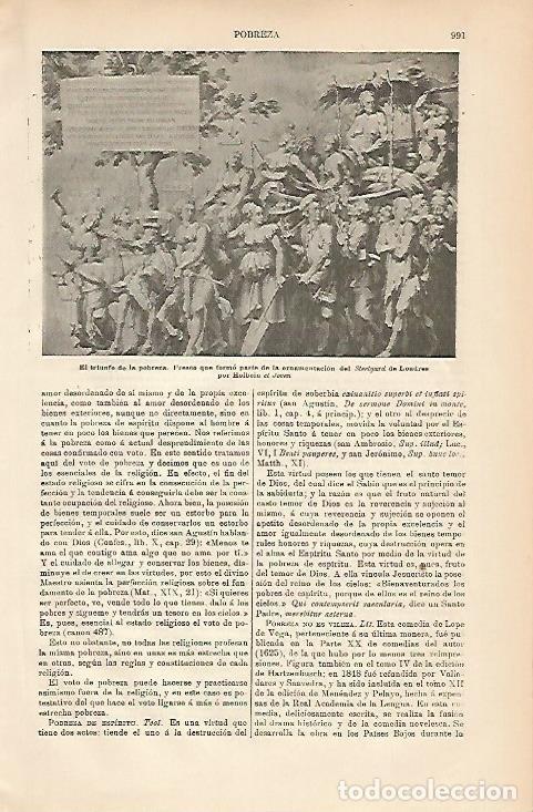 Postales: LAMINA ESPASA 3321: El triunfo de la pobreza. Londres - Varios Autores