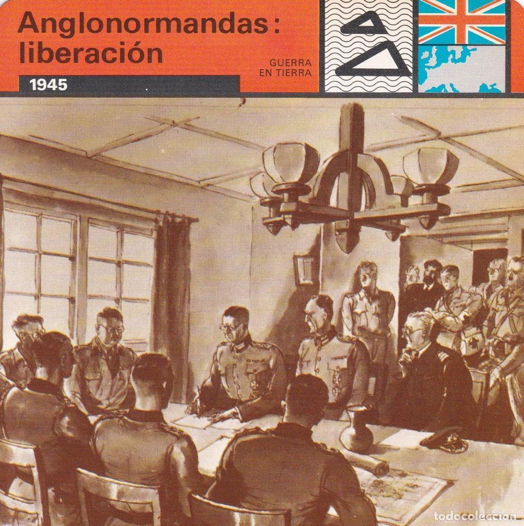 Postkarten: FICHA GUERRA EN TIERRA: ANGLONORMANDAS: LIBERACION. 1945 - NULL