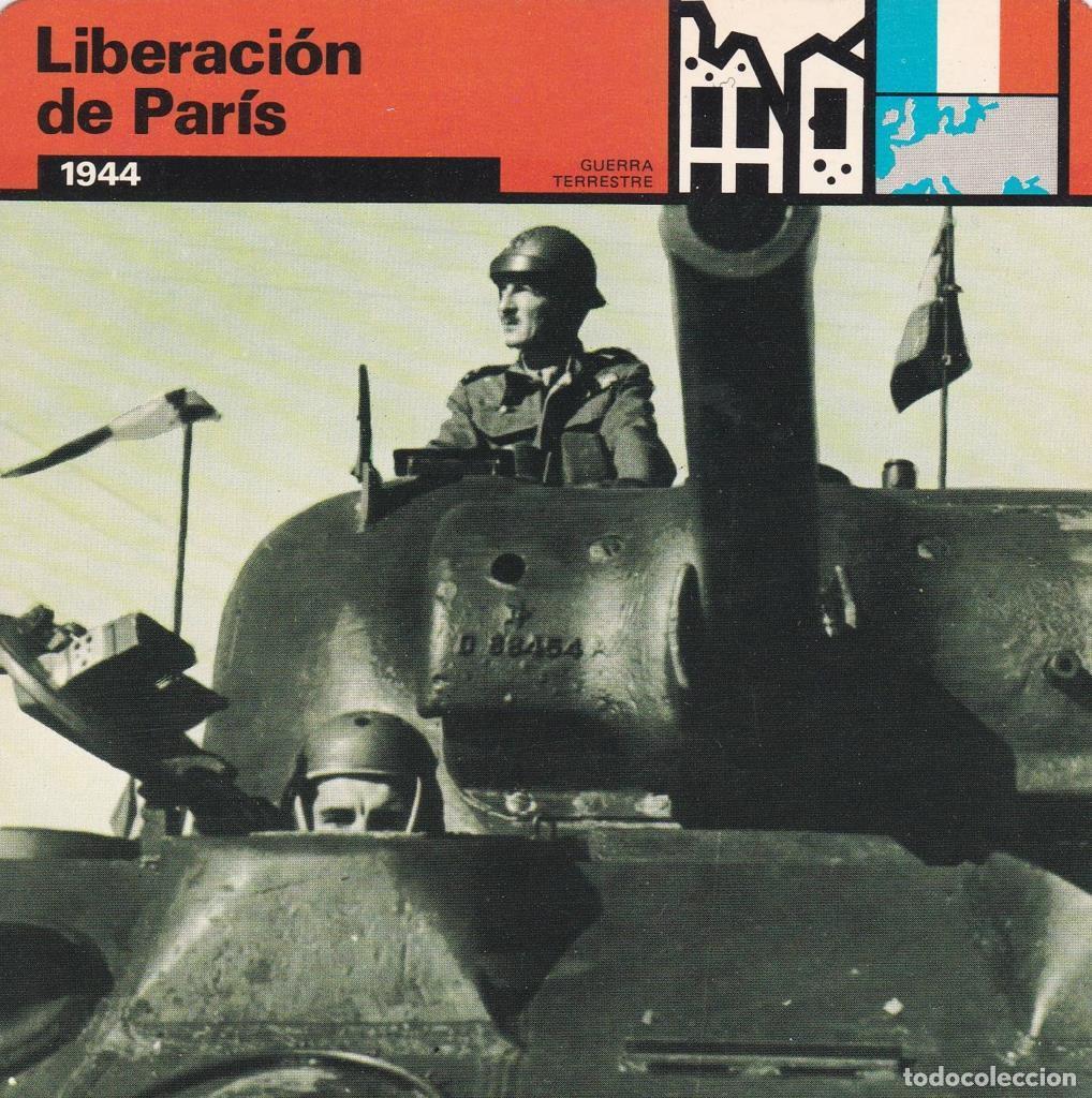Postcards: FICHA GUERRA EN TIERRA: LIBERACION DE PARIS. 1944 - NULL