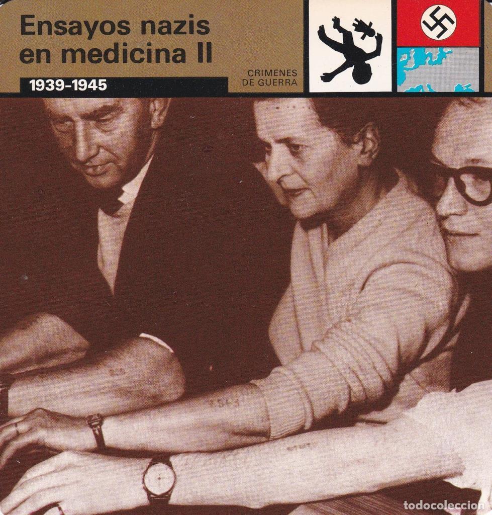 Postcards: FICHA CRIMENES DE GUERRA: ENSAYOS NAZIS EN MEDICINA II. 1939-1945 - NULL