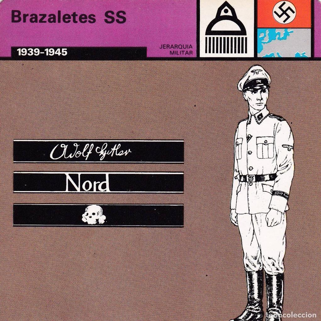 Postcards: FICHA JERARQUIA MILITAR: BRAZALETES SS. 1939-1945 - NULL