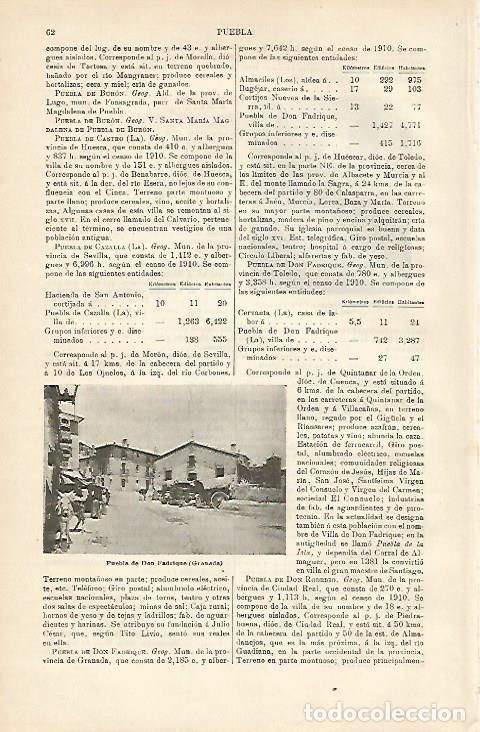 Postales: LAMINA ESPASA 3682: Puebla de Don Fabrique Granada - Varios Autores