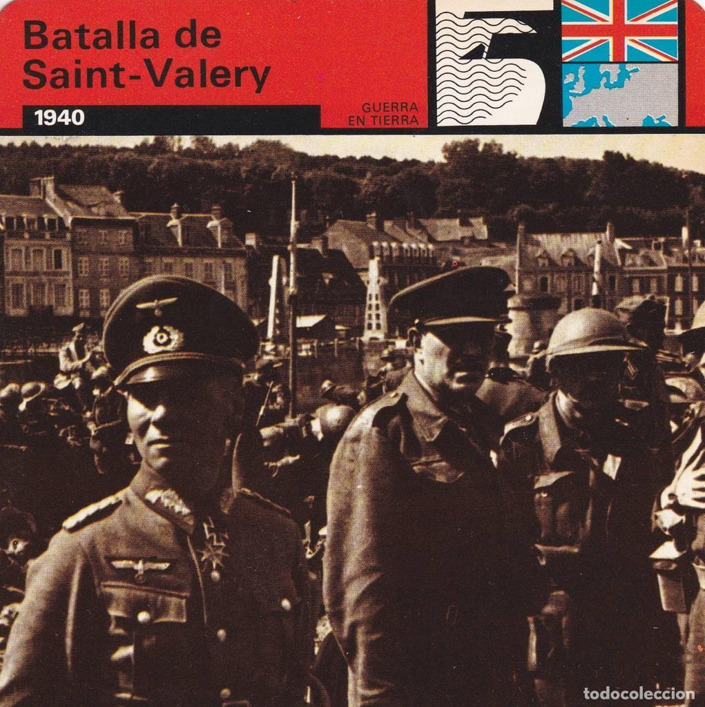 Postcards: FICHA GUERRA EN TIERRA: BATALLA DE SAINT-VALERY. 1940 - NULL