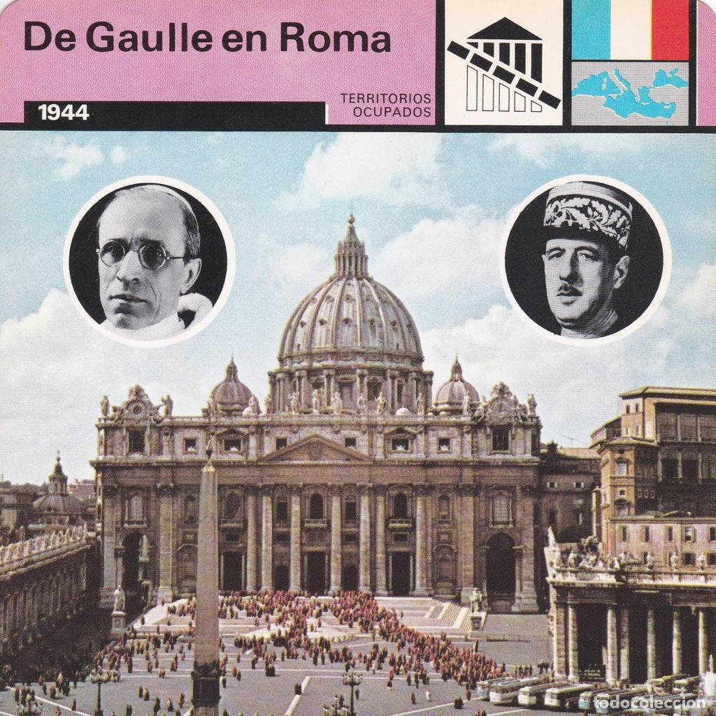 Postkarten: FICHA TERRITORIOS OCUPADOS: DE GAULLE EN ROMA. 1944 - NULL
