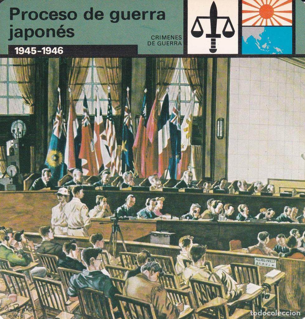 Postales: FICHA CRIMENES DE GUERRA: PROCESO DE GUERRA JAPONES. 1946-1946 - NULL
