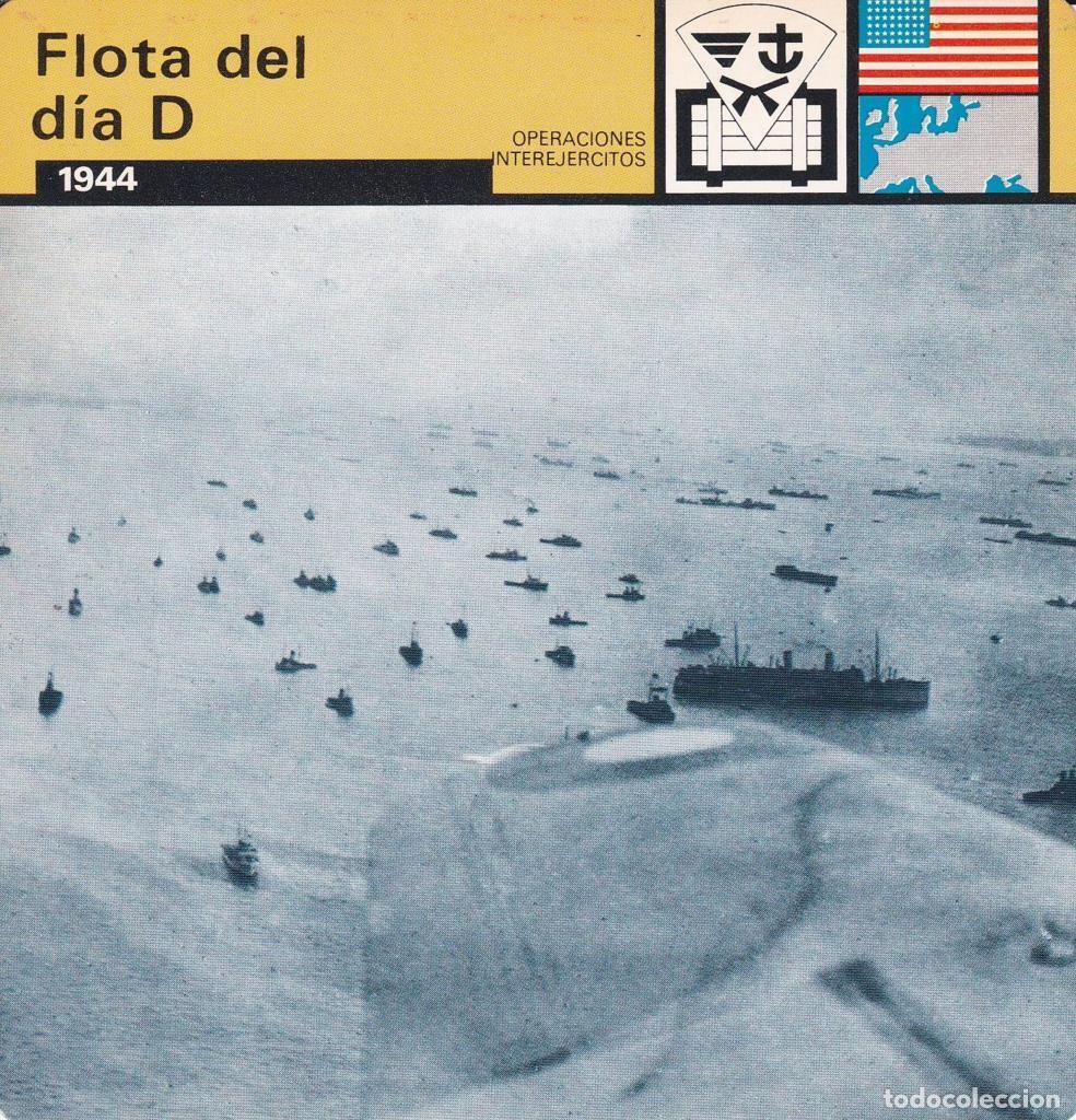 Postales: FICHA OPERACIONES INTEREJERCITOS: FLOTA DEL DIA D. 1944 - NULL