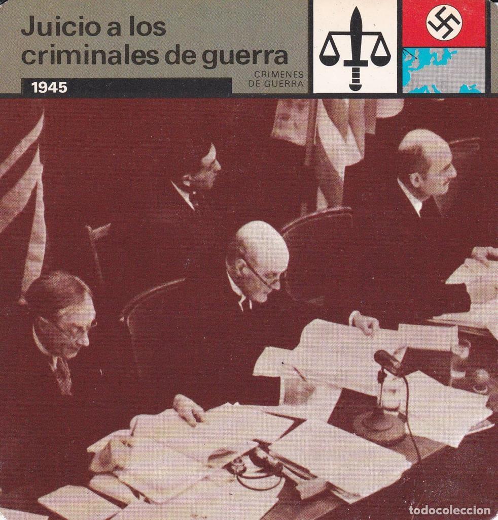 Postales: FICHA CRIMENES DE GUERRA: JUICIO A LOS CRIMINALES DE GUERRA. 1945 - NULL