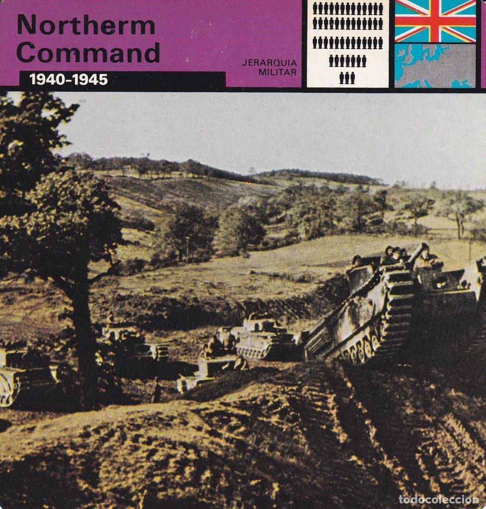Postales: FICHA JERARQUIA MILITAR: NORTHERM COMMAND. 1940-1945 - NULL