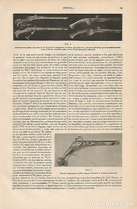 Postais: LAMINA ESPASA 3248: Pistolas de aron de la Real Armeria de Madrid - Varios Autores