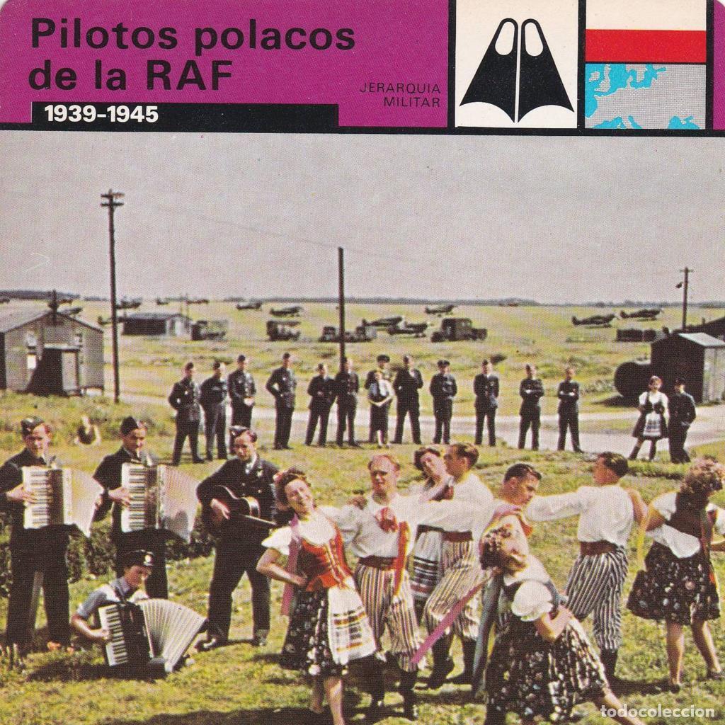 Cartoline: FICHA JERARQUIA MILITAR: PILOTOS POLACOS DE LA RAF. 1939-1945 - NULL