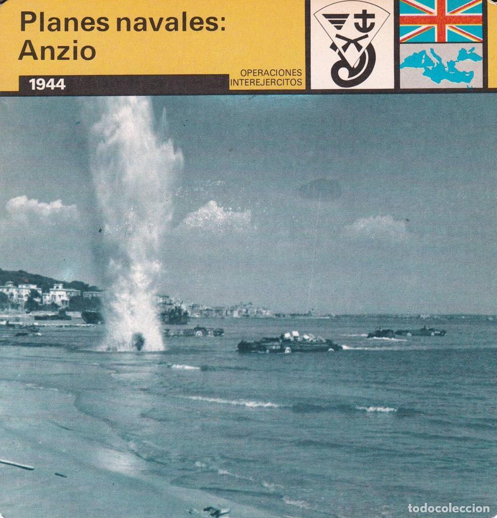 Cartoline: FICHA OPERACIONES INTEREJERCITOS: PLANES NAVALES: ANZIO. 1944 - NULL