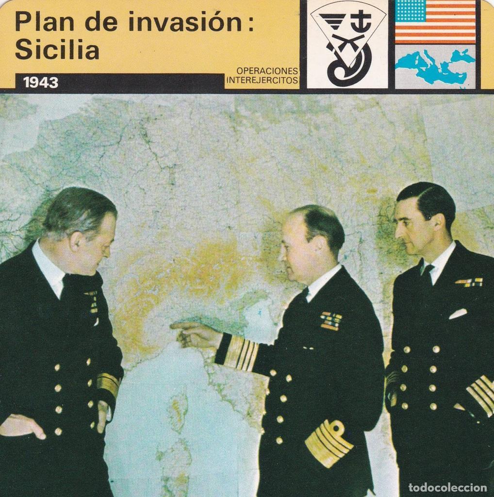 Cartoline: FICHA OPERACIONES INTEREJERCITOS: PLAN DE INVASION: SICILIA. 1943 - NULL