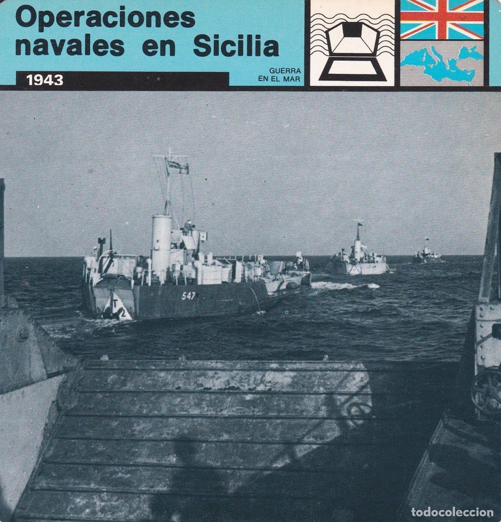 Cartes Postales: FICHA GUERRA EN EL MAR: OPERACIONES NAVALES EN SICILIA. 1943 - NULL