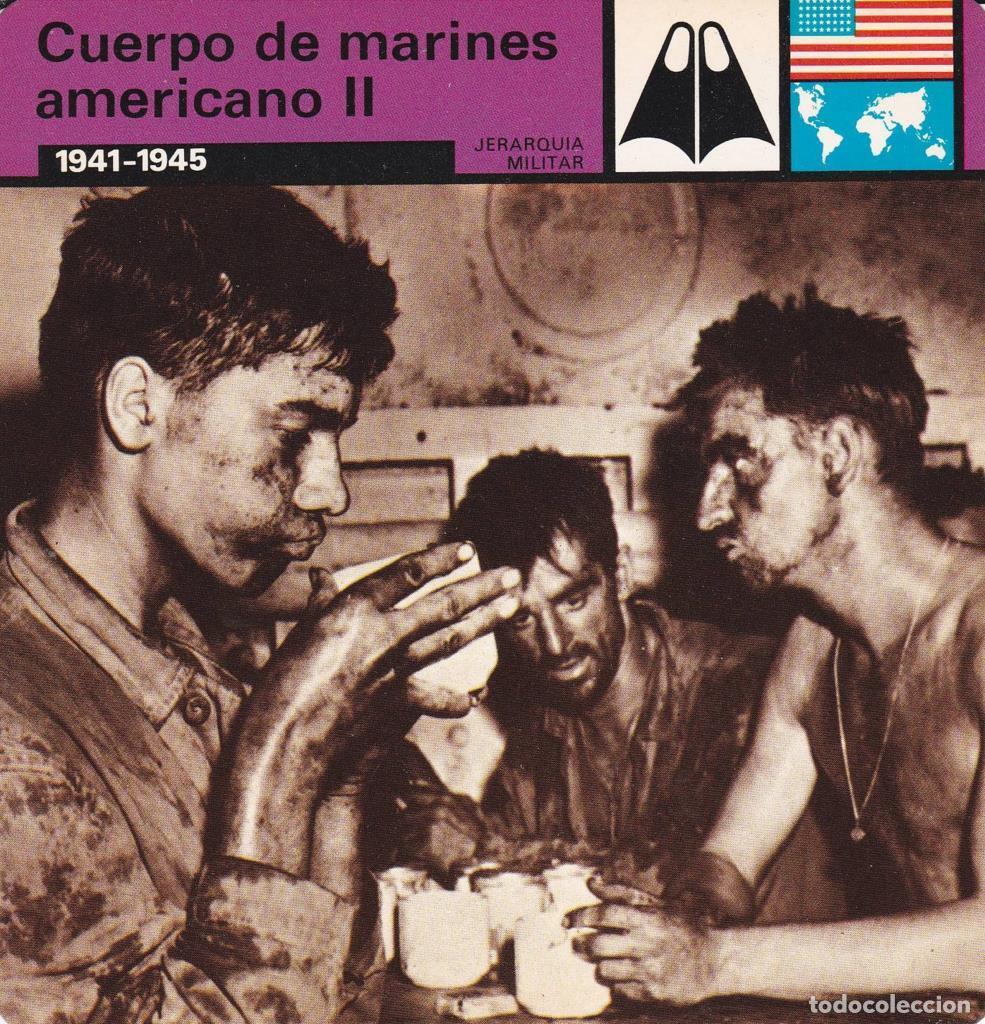 Cartes Postales: FICHA JERARQUIA MILITAR: CUERPO DE MARINES AMERICANO II. 1941-1945 - NULL