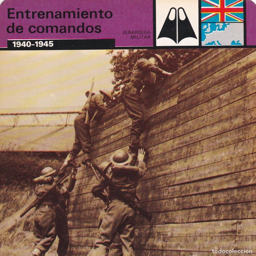 Cartes Postales: FICHA JERARQUIA MILITAR: ENTRENAMIENTO DE COMANDOS. 1940-1945 - NULL