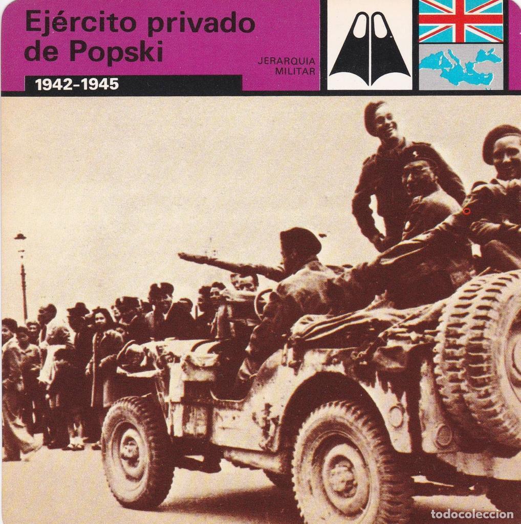 Cartes Postales: FICHA JERARQUIA MILITAR: EJERCITO PRIVADO DE POPSKI. 1942-1945 - NULL