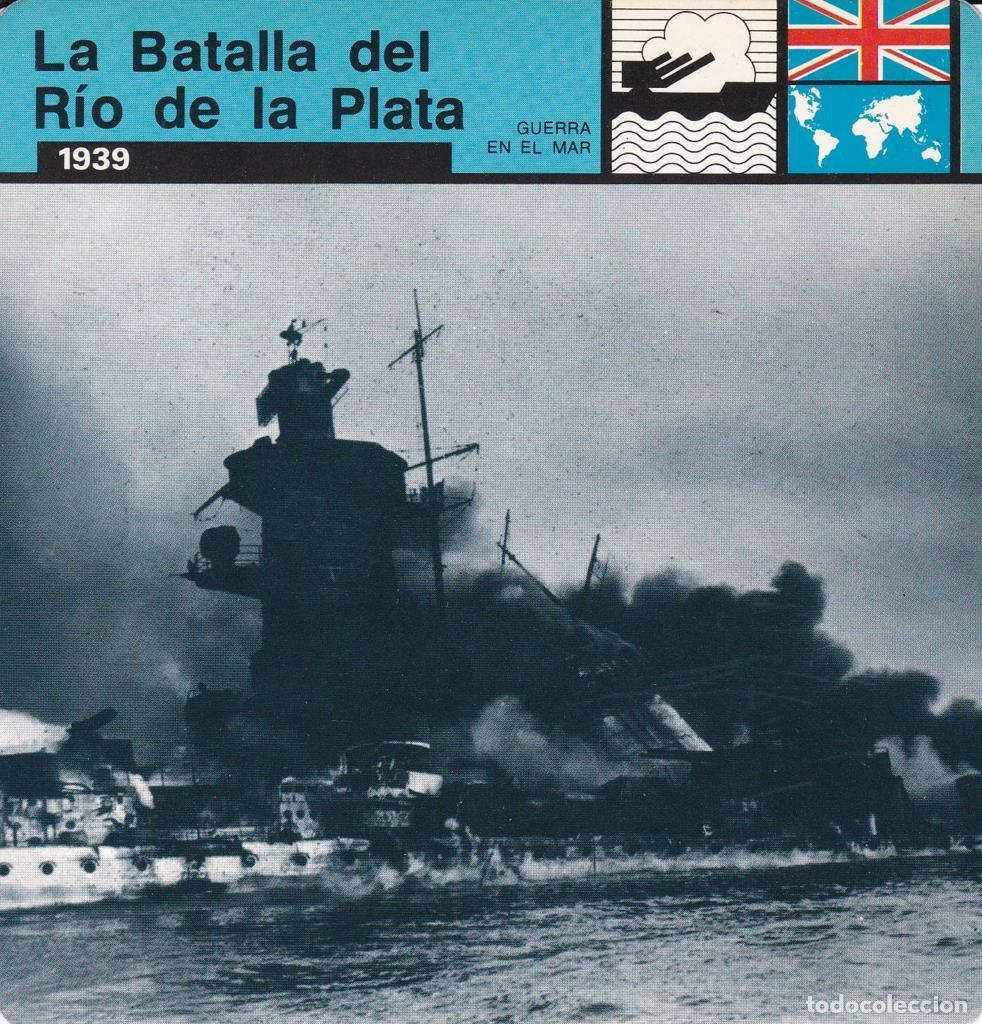 Cartes Postales: FICHA GUERRA EN EL MAR: LA BATALLA DEL RIO DE PLATA. 1939 - NULL