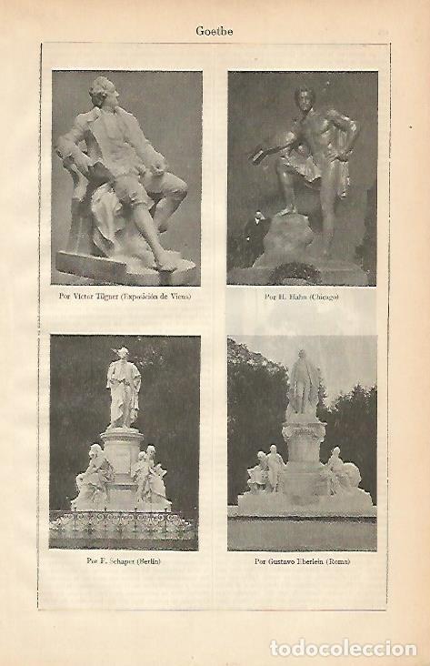 Postales: LAMINA ESPASA 2124: Esculturas de Goethe - Varios Autores