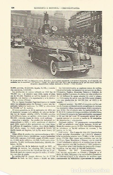 Postais: LAMINA ESPASA 21691: Kruschev y Bulganin en Praga en 1957 - Varios