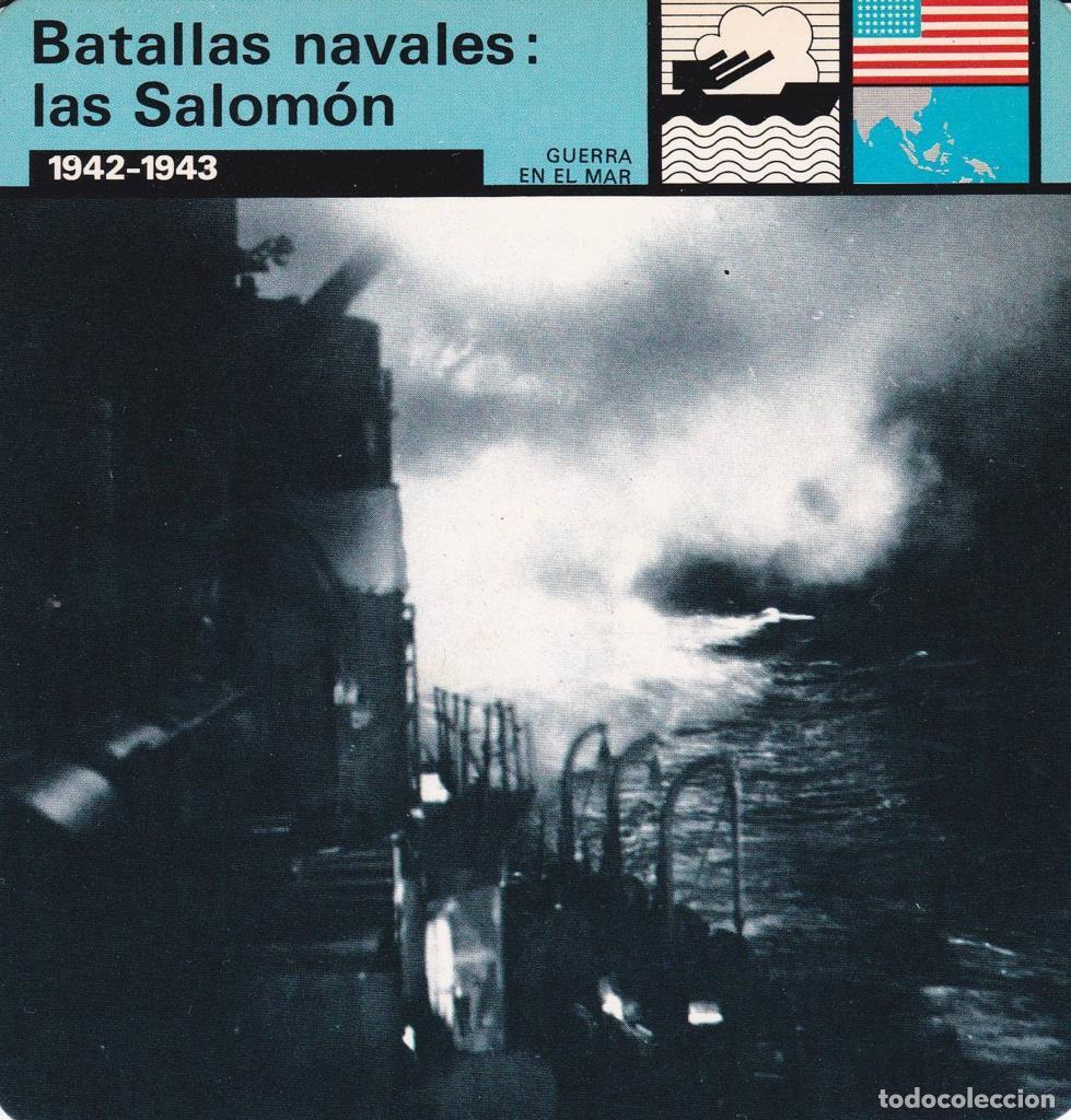Cartes Postales: FICHA GUERRA EN EL MAR: BATALLAS NAVALES: LAS SALOMON. 1942-1943 - NULL