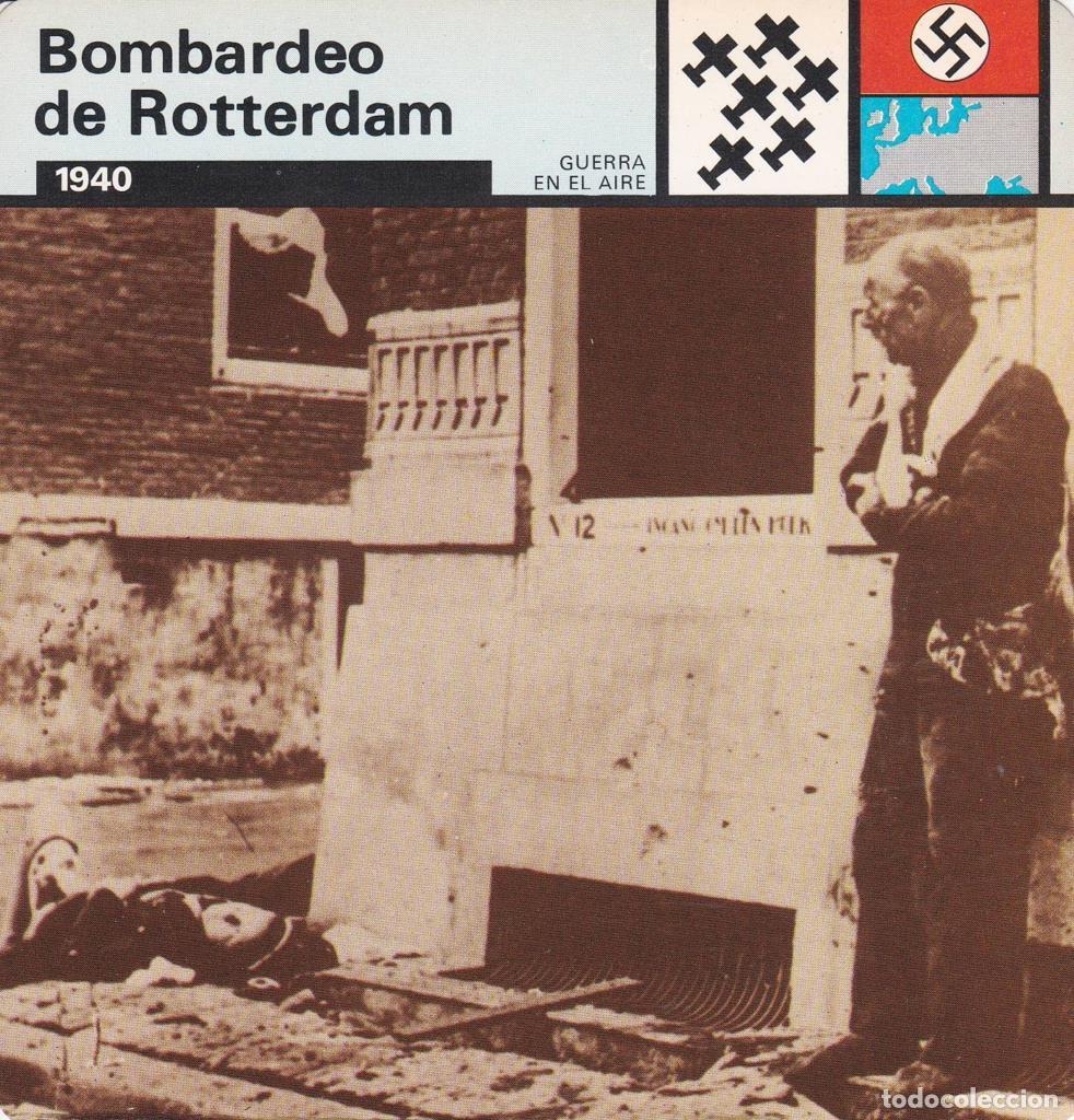 Cartes Postales: FICHA GUERRA EN EL AIRE: BOMBARDEO DE ROTTERDAM. 1940 - NULL